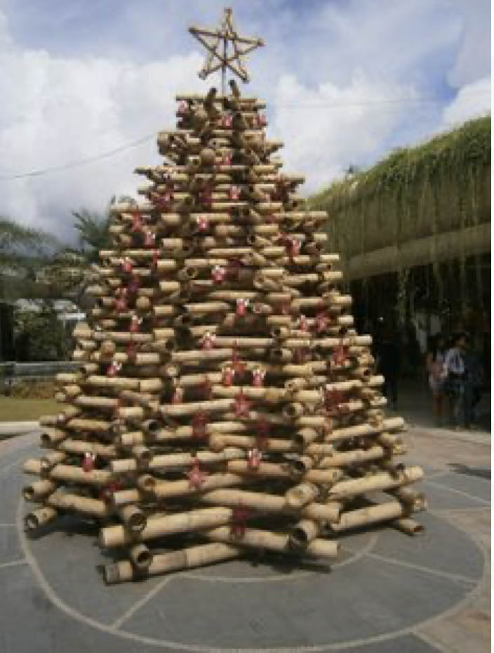 Kerstboom van bamboe